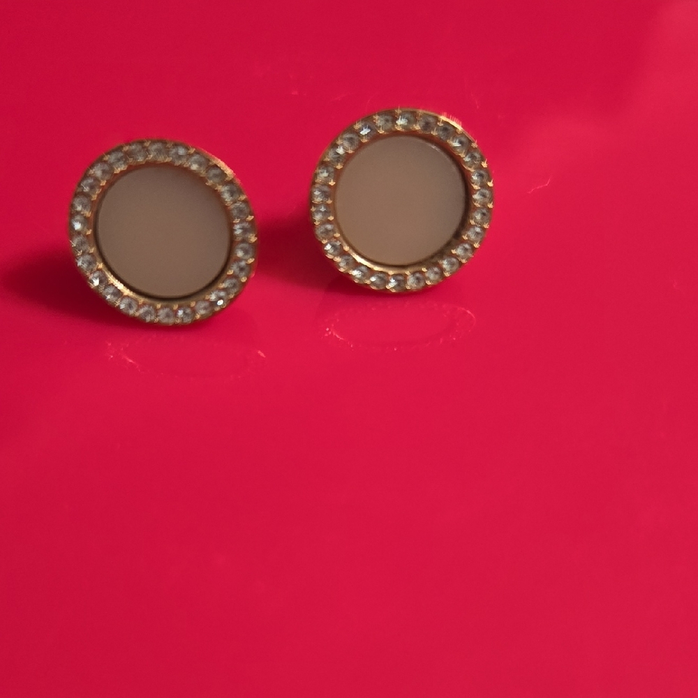 Michael Kors Rose Gold & Blush Stud Earrings